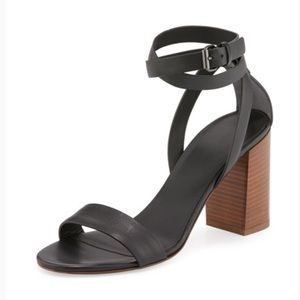 Vince Farley Ankle Wrap Block Heel Leather Sandals